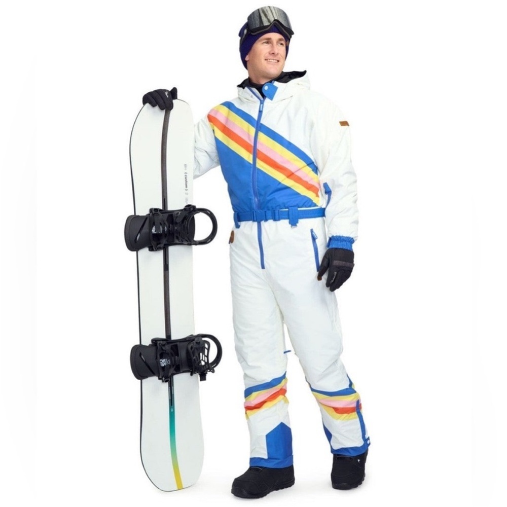 NWT Tipsy Elves Mountain Maverick Snow Suit Ski Snowboard White Mens Sz XL